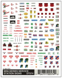 Woodland Scenics #574 - Mini-Series Service Station Signs