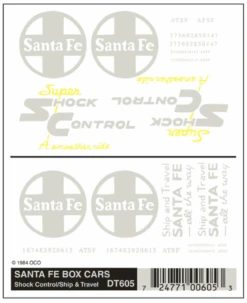 Woodland Scenics #605 - Santa Fe Box Cars